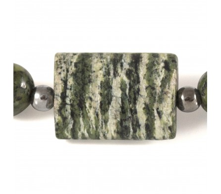 Bracelet jaspe vert