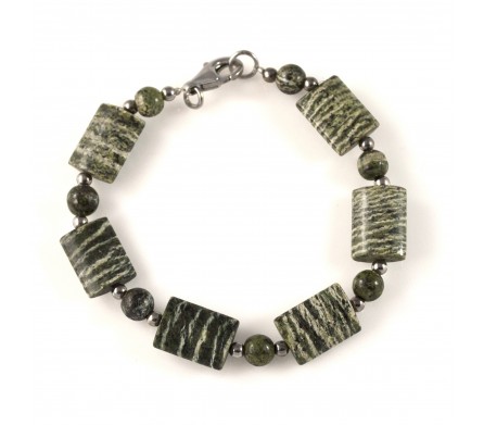 Bracelet jaspe vert