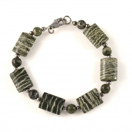 Bracelet jaspe vert