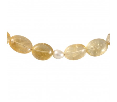 Collier perles en citrine