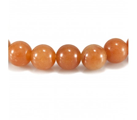 Bracelet Aventurine rouge, perles 8 mm