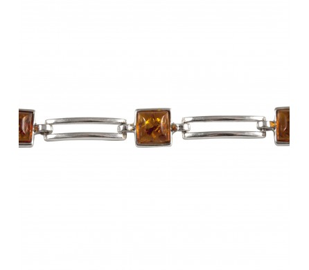 Bracelet ambre carré