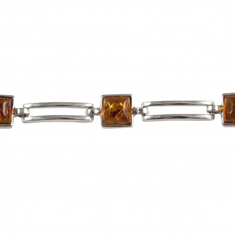 Bracelet ambre carré