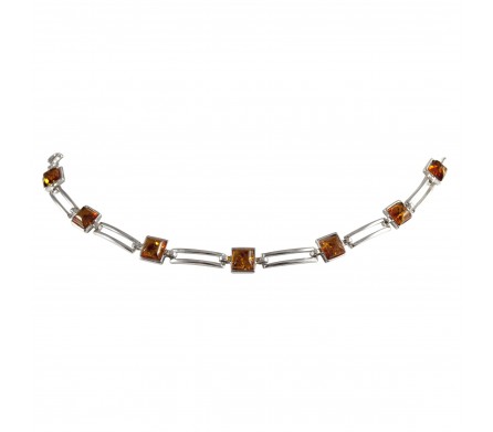 Bracelet ambre carré