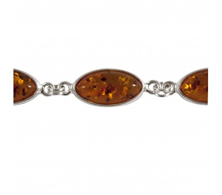 Bracelet ambre ovale