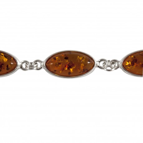 Bracelet ambre ovale