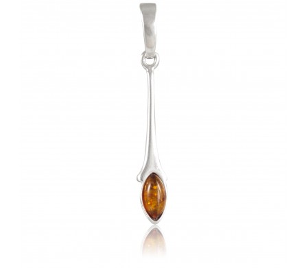 Pendentif ambre cognac