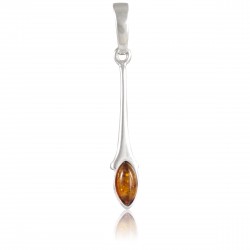 Pendentif ambre cognac