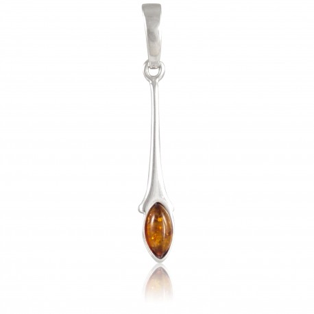 Pendentif ambre cognac