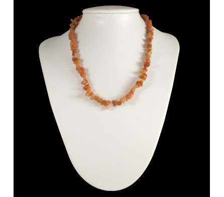 Collier baroque Calcédoine Orange