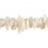Collier Pierre baroque Nacre Blanche, 45 cm