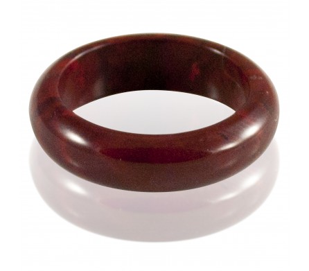 Bague pierre jaspe rouge foncé