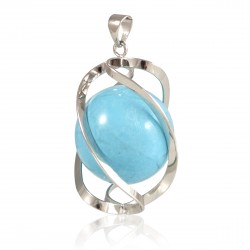 Pendentif spirale turquoise