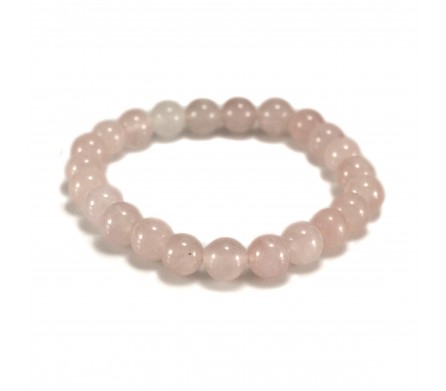 Bracelet Pierre, perles de Quartz Rose