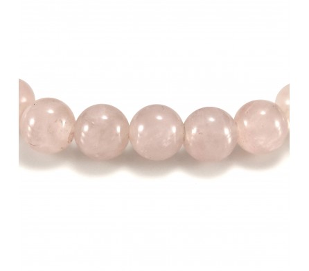 Bracelet Pierre, perles de Quartz Rose