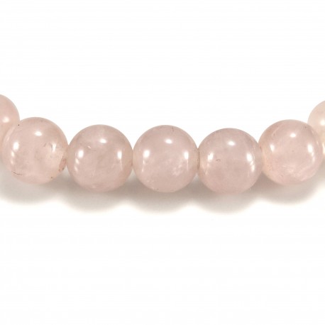 Bracelet Pierre, perles de Quartz Rose