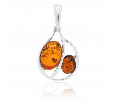 Margot, Pendentif en ambre et argent