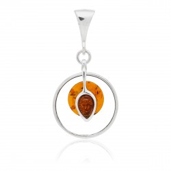 Pendentif Louane, Argent 925 et Ambre naturel