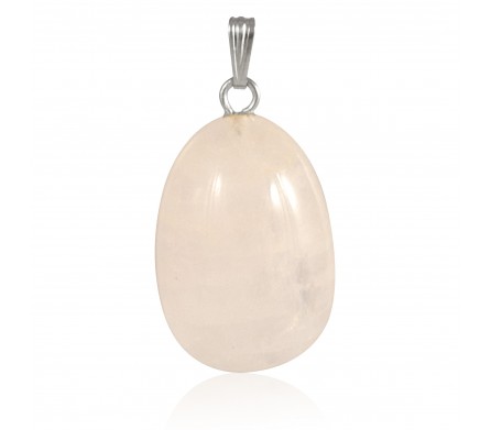 Pendentif Pierre roulée Quartz Rose