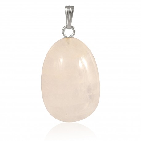 Pendentif Pierre roulée Quartz Rose