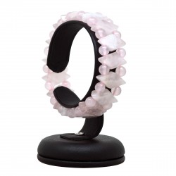 Bracelet de Pierre, losange de Quartz rose