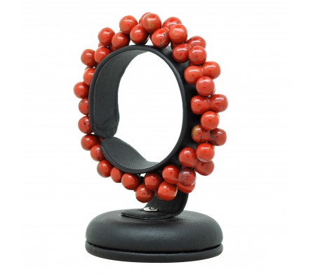 Bracelet ADN Pierre, perles de Jaspe rouge