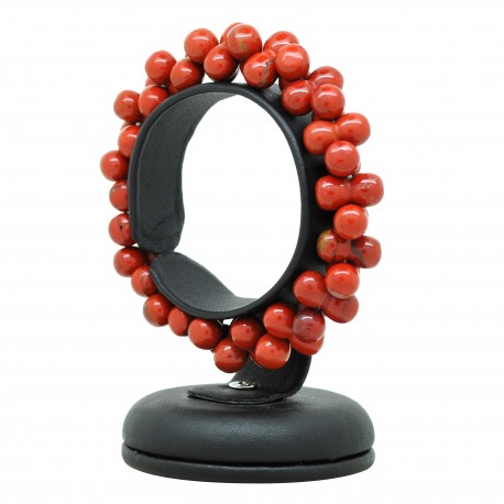 Bracelet ADN Pierre, perles de Jaspe rouge