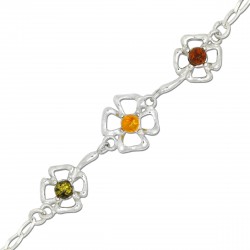 Lynda, Bracelet d'Ambre et Argent