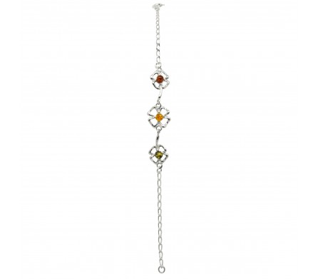 Lynda, Bracelet d'Ambre et Argent