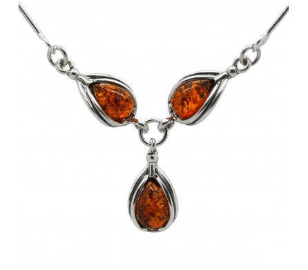 Argent et Ambre, collier Tessa