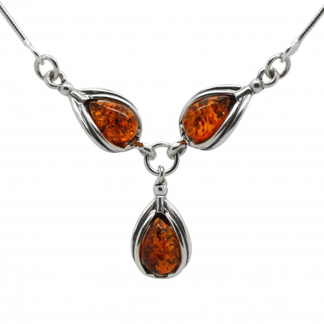 Argent et Ambre, collier Tessa