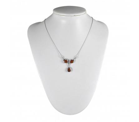 Argent et Ambre, collier Tessa