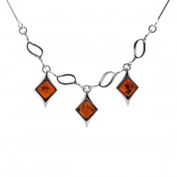 Collier en Ambre et Argent, Marion