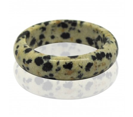 Bague Pierre fine Jaspe dalmatien