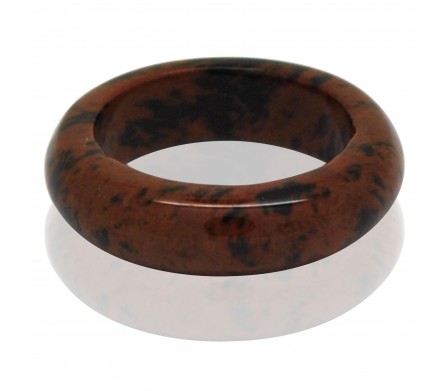 Bague Pierre fine Obsidienne acajou