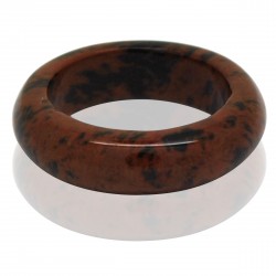 Bague Pierre fine Obsidienne acajou