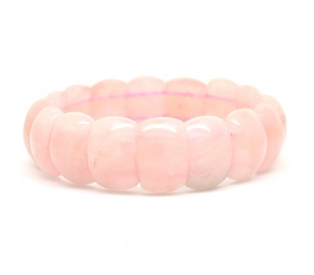 Bracelet de Pierre, rectangle de Quartz rose