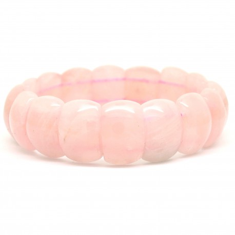 Bracelet de Pierre, rectangle de Quartz rose