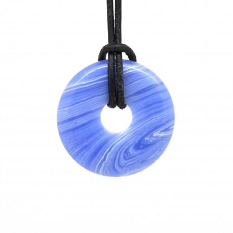 Donuts en Pierre, Agate blue lace 30 mm