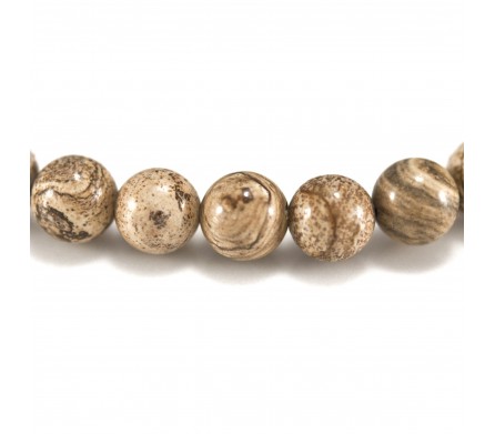 Bracelet Pierre, perles de Jaspe paysage