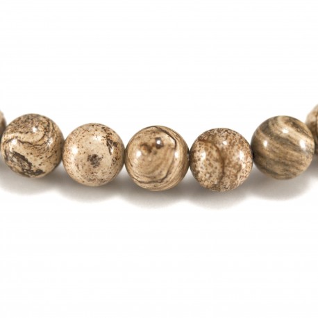 Bracelet Pierre, perles de Jaspe paysage
