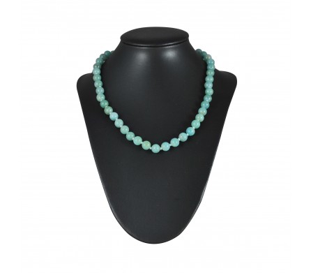 Collier Pierre, perles 8 mm, Amazonite