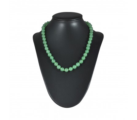 Collier Pierre, perles 8 mm, Aventurine verte