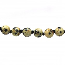 Collier Pierre, perles 8 mm, Jaspe dalmatien