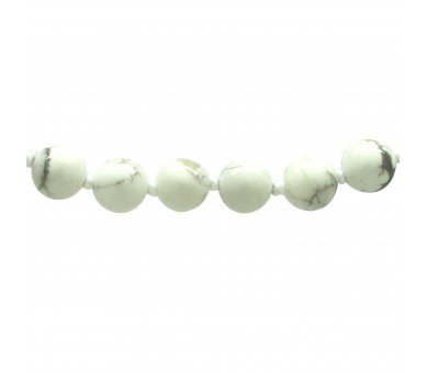 Collier Pierre, perles 8 mm, Howlite