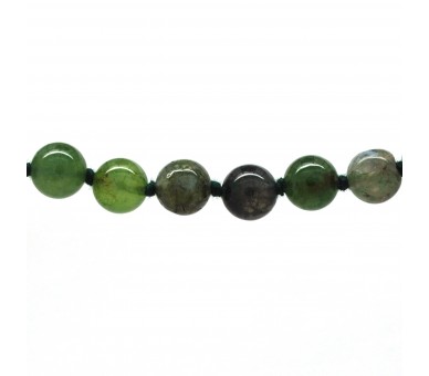 Collier Pierre, perles 8 mm, Agate mousse