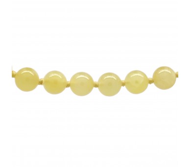 Collier Pierre, perles 8 mm, Calcite jaune