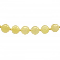 Collier Pierre, perles 8 mm, Calcite jaune