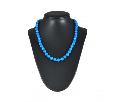 Collier Pierre, perles 8 mm, Turquoise
