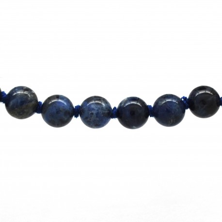 Collier Pierre, perles 8 mm, Sodalite